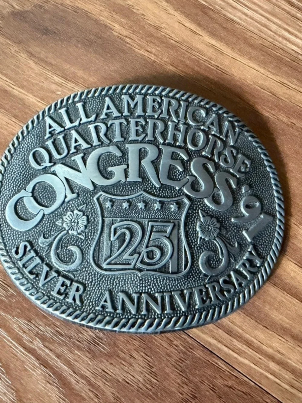 1991 All American Quarter Horse Congress 25th Anniversary Limited Edition Buckle